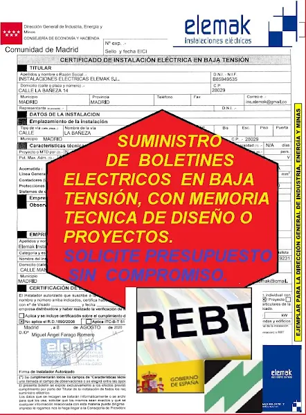 Electricistas ELEMAK S.L. Instalaciones eléctricas